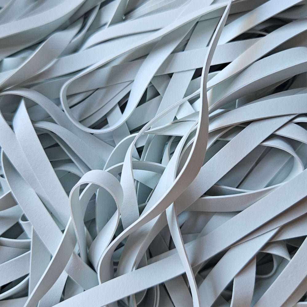 white rubber elastic in 6mm width - 1/4"